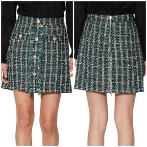 ✂️Walter Baker Iliana Plaid Tweed Mini A Line Skirt